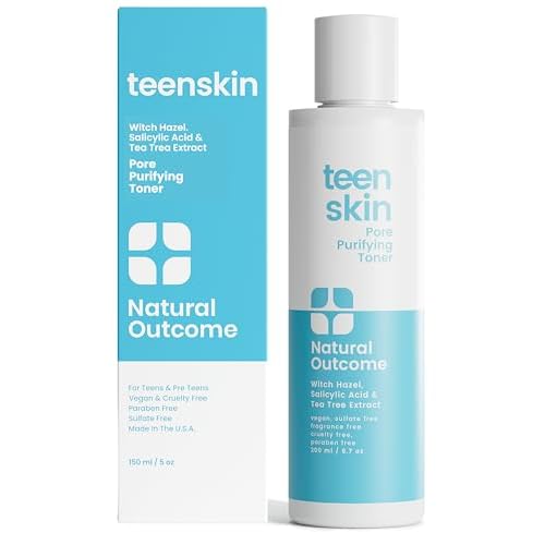 Acne Clarifying Face Toner for Teens by Natural Outcome Skin Care - Salicylic Acid Facial Astringent to Clear Acne & Purify Pores - Fragrance Free, Alcohol Free 6.7 oz