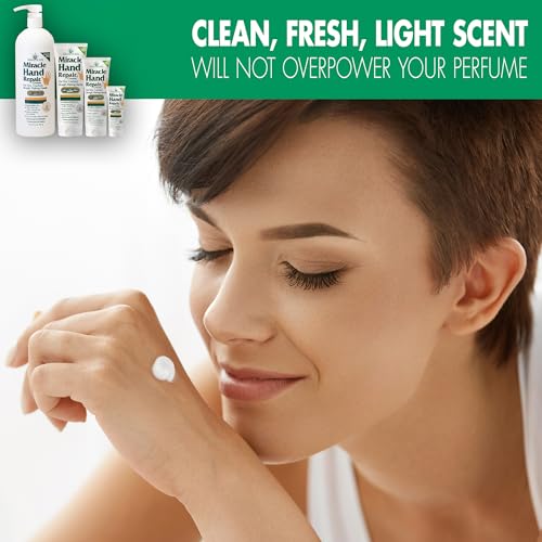Miracle Hand Repair Cream for Dry Cracked Hands 8 oz Best Healing Hand Cream with 60% Aloe Vera - Non-Greasy Moisturizer for Working Hands - Fast Absorbing Lotion for Extremely Dry Skin (2-Pack)