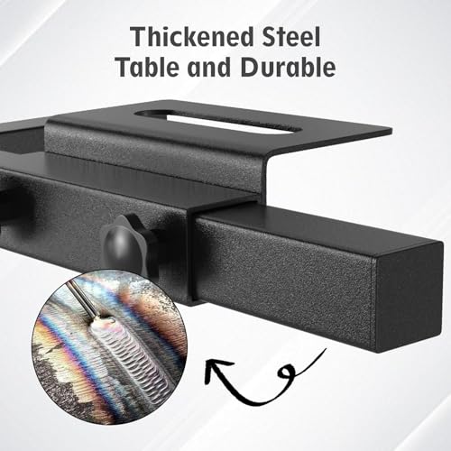 Black Universal Adjustable Metal Bed Headboard Brackets - Heavy Duty Steel
