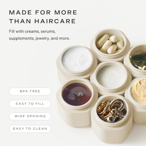 Travel Hair Care Containers Set of 2 - Sand Magnetic Shampoo & Conditioner Capsules
