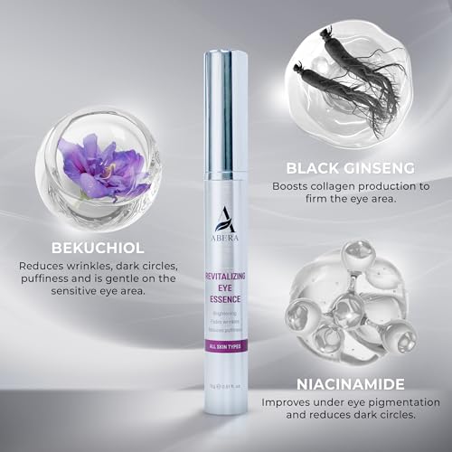 Abera Eye Revitalizing Essence, Anti-Aging Treatment with Bakuchiol and Black Ginseng, Dark Circles and Fine Lines ? 0.51 fl oz