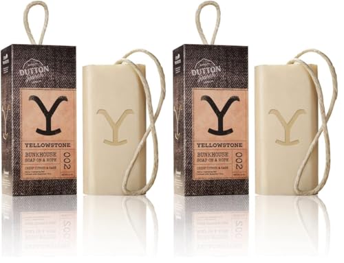 Men's Artisanal Bar Soap with Citrus & Sage - Yellowstone Bunkhouse 10 oz Pack of 2