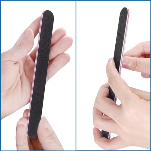 200 Pcs Nail Files Bulk - Double Sided 100/180 Grit Emery Boards for Natural & Acrylic Nails - Black Variation of THIS listing