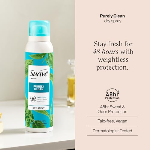 Suave Antiperspirant Deodorant Dry Spray 48HR Odor & Wetness Protection 3.8oz 12 Pack