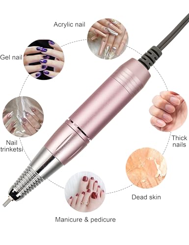 Electric Nail Drill Pen with Adjustable Speed 3000RPM for Manicure & Pedicure