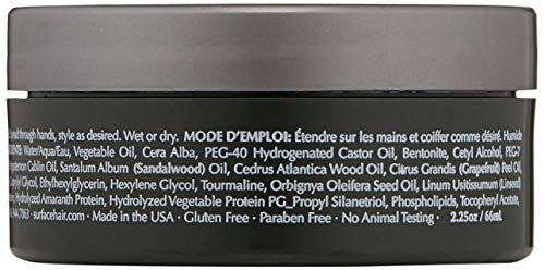 Men's Styling Hair Mud with Flax & Bamboo Fibers - Matte Finish, Flexible Hold - 2.25 oz