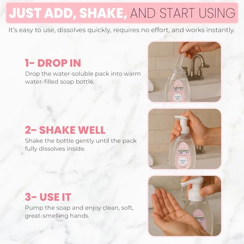 Foaming Hand Soap I Hand Soap l Clean Hands I Great Scent I Soft Hands I Make 15 bottles x 8 OZ = 120 Oz I 15 Packs(Water Soluble)