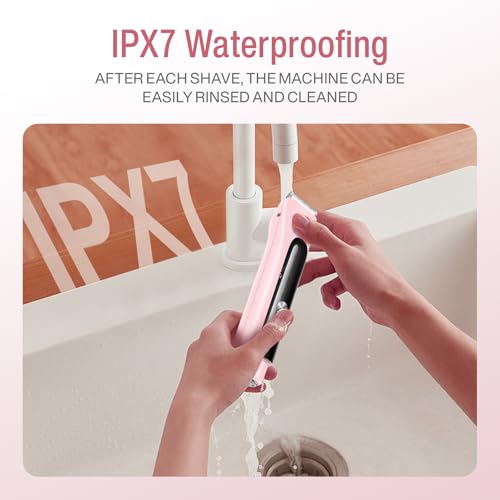 Pink Women's Cordless 2-in-1 Bikini Trimmer with LED Display