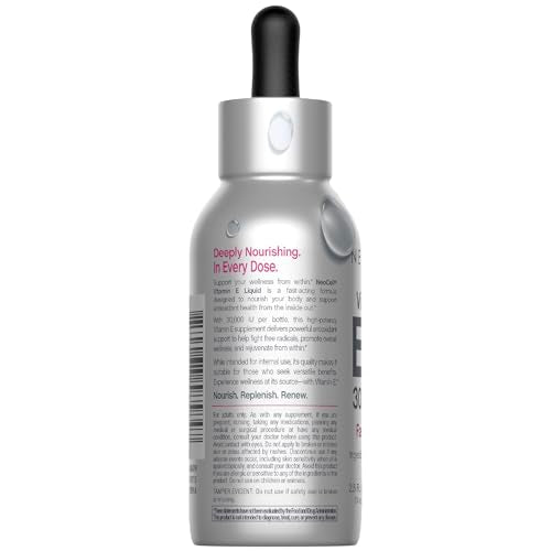 NeoCell Vitamin E Oil 30000iu | 2.5 fl oz | Ingestible & Topical Grade | Fast Acting Formula | for Skin, Hair, and Face