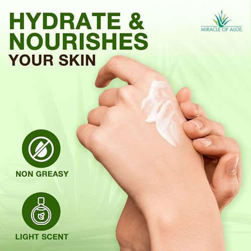 Miracle Hand Repair Cream for Dry Cracked Hands - 32 Oz, 60% Aloe Vera, Pack of 1