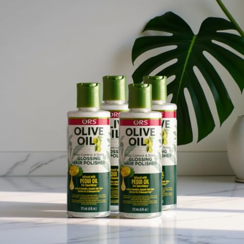 ORS Olive Oil Anti-Frizz Glossing Hair Polisher 6.0 Ounce (Pack of 4)