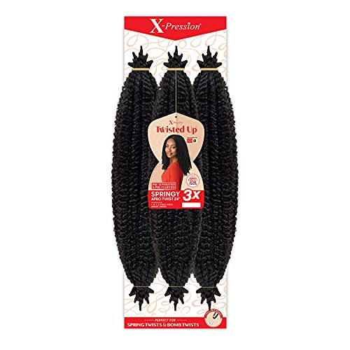 Outre X-Pression Twisted Up 3X Afro Twist Crochet Hair 24 Inches – 3 Pack