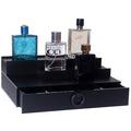 Acrylic Perfume Organizer with Drawer - Black 1 - 3-Tier Fragrance Display