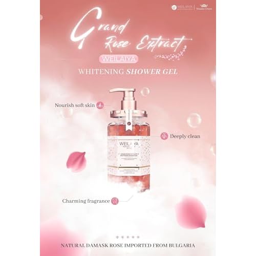 Weilaiya Damask Grand Rose Extract Shower Gel ? 450mL / 15.2 fl oz ? Moisturizing Body Wash with Natural Rose Essence ? Gentle, Hydrating, Aromatherapy Cleanser for All Skin Types