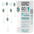 Voom Sonic Pro 3/Pro 5 Replacement Toothbrush Heads - Pack of 6 Soft Bristle Brushes