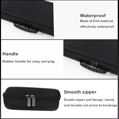 Hard Travel Case Compatible with Dyson airstraight HT01 Hair Straightener & Power Supply, Waterproof and Shockproof Storage carrying case (Black)
