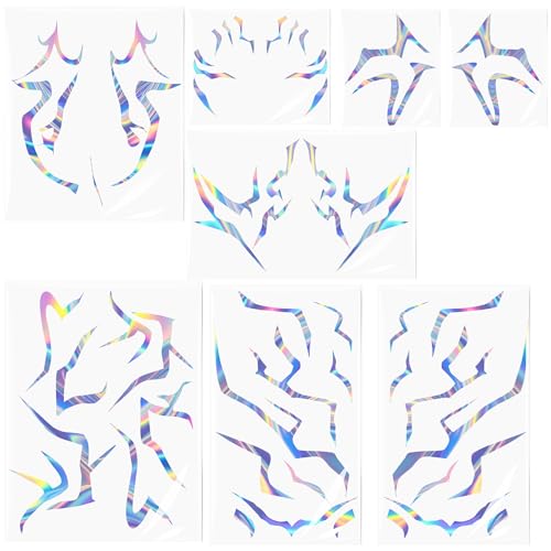 Demon Hunter Tattoos Anime Laser Tattoo Stickers Cosplay Tattoo Stickers 8pcs Stickers Temporary Tattoos for Cosplay and Costume Parties