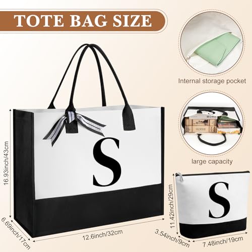 Aliceset 3-Piece Initial Monogram Gift Set for Women - Letter S Variation