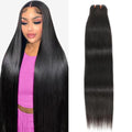 16 Inch Brazilian Straight Human Hair Bundles - Natural Black, 10A Virgin, Single Pack
