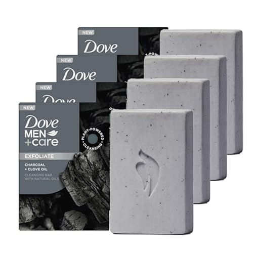 DOVE MEN + CARE Charcoal & Clove Oil Cleansing Bar Set - 4 x 5 oz