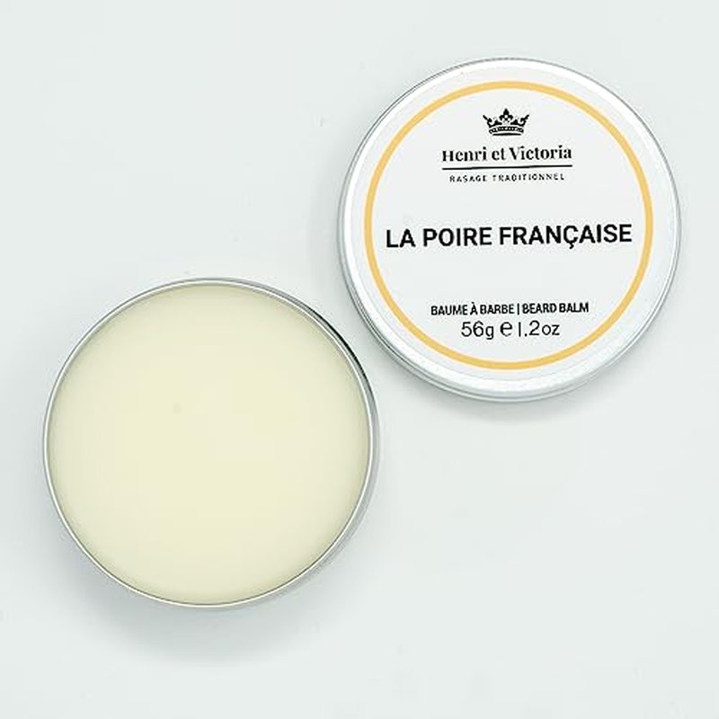 Beard Balm For Men - Moisturizing, Non-Greasy Beard Softener, Soothes Beard and Skin, Prevents Dryness, Flaking, Dandruff, Skin Irritation, Ingrown Hairs, Handmade Beard Balm - La Poire Fran?aise 56g