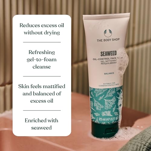 The Body Shop Seaweed Gel Cleanser for Oily & Combination Skin 125ml - Vegan, Natural