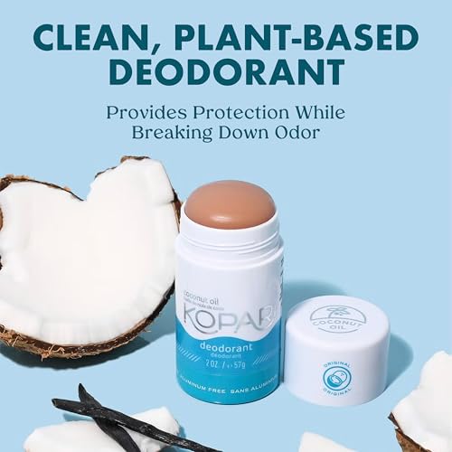 Kopari Aluminum-Free Coconut Deodorant 2 Pack - Plant-Based, Cruelty-Free, Original Scent