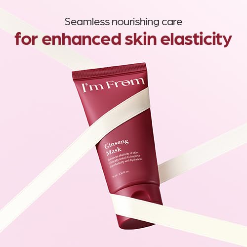 I'm From Ginseng Wash-Off Mask - Korean Red Ginseng Face Mask for Elasticity & Hydration, 2.37 fl oz