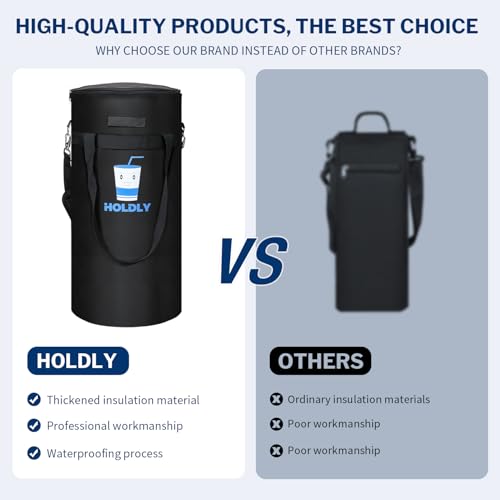 Holdly 5 Gallon Keg Cooler Bag - Portable Waterproof Insulated Beer Cooler