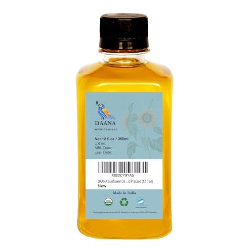 DAANA Sunflower Oil for Skin: Certified USDA Organic, Extra Virgin, Cold Pressed (12 fl oz)