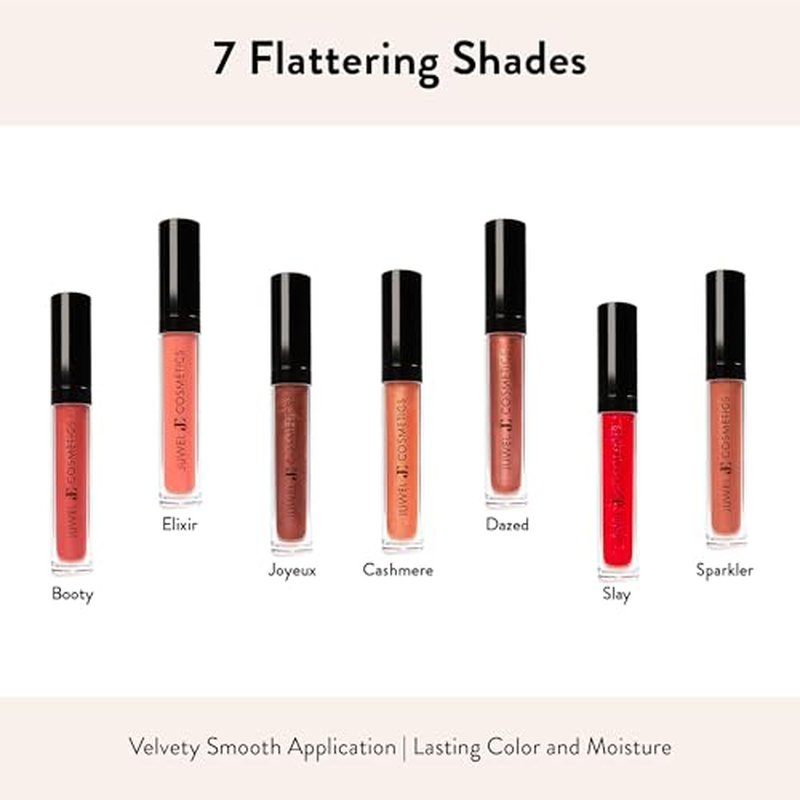 Juwel Cosmetics Ultra Lip Gloss, Gloss for Dry Lips, High Shine, Smooth Finish Moisturizing Lip Gloss with Beeswax, Castor Oil and Vitamin E, Vegan, Talc-free, Dazed