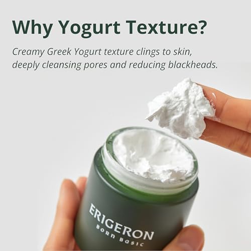 Heartleaf Greek Yogurt Facial Cleanser & Mask with Green Tea – Pore Clearing 3.38 fl oz