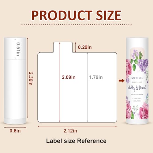120 Pack Unlabeled Lip Balm Bulk - 5 Flavors, Customizable Tubes, DIY Gift Set