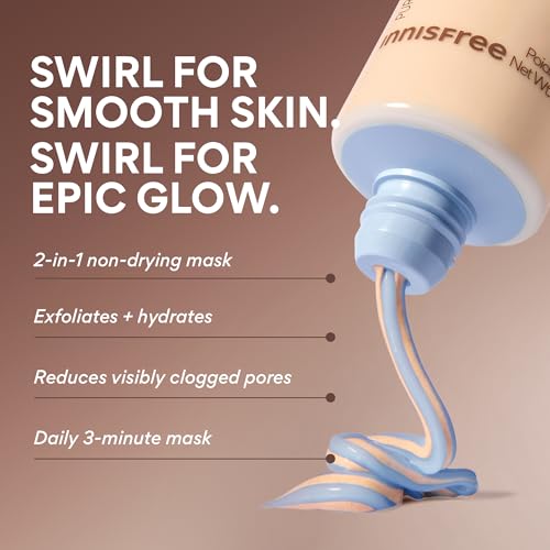 Innisfree 3.88 oz Volcanic Pore Clay Mask & Hydrating Cream - Exfoliating Korean Skincare