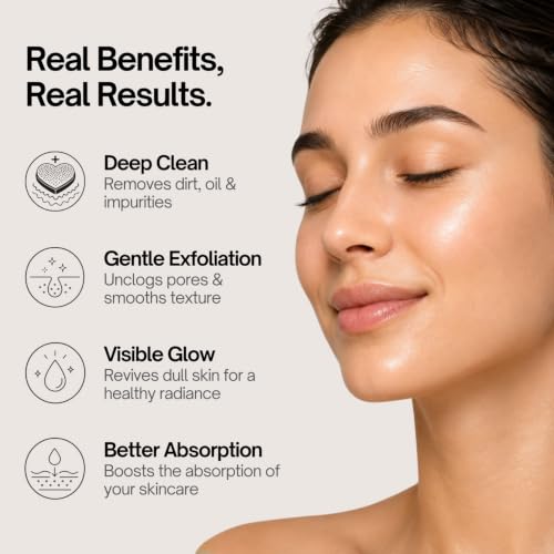 SXNSE Forest Electric Silicone Face Scrubber - USB-C Rechargeable, 3 Speeds Waterproof Facial Cleansing Brush for Men & Women