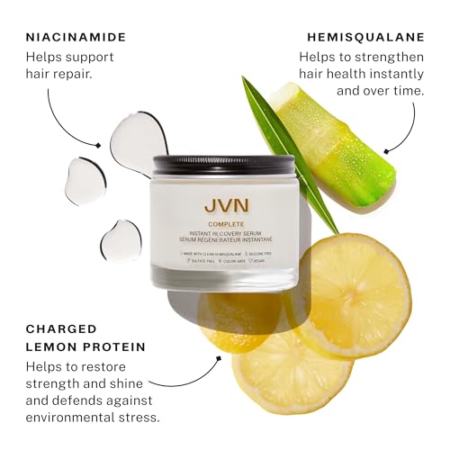 JVN Hair Care Set - Scalp Oil, Air Dry Cream & Repair Serum for Frizz & Heat Protection