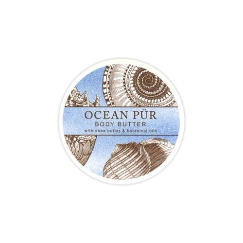 Greenwich Bay Trading Company Botanic Body Butter with Shea Butter and Cocoa Butter 8oz Tub (Ocean Pur)