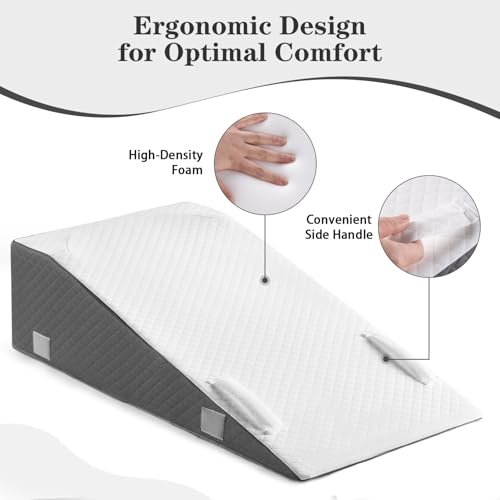 Hapiclody Double Leg Elevation Pillow for Post-Surgery Recovery, Adjustable Support