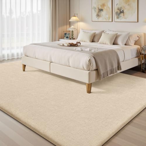 Sour Lemon Beige 6' x 9' Area Rug for Living Room & Bedroom - Soft Non-Slip Carpet