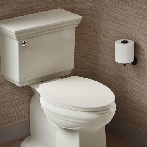 Kohler Quiet Close Elongated Toilet Seat Biscuit with Grip-Tight & ReadyLatch