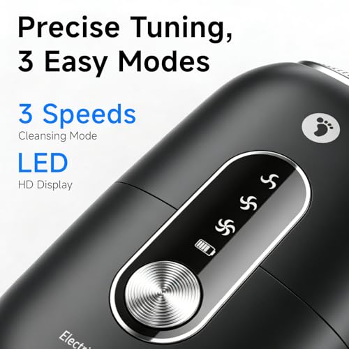 Rechargeable Electric Foot Callus Remover with 3-Speed & Stainless Steel Head