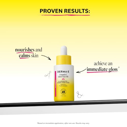 Vitamin C Glow Face Oil with Turmeric - Nourishing Brightening Skin Serum - 1 Fl Oz