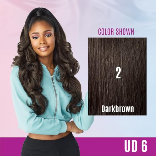 Sensationnel Instant Updown Half Wig & Ponytail Set - Dark Brown