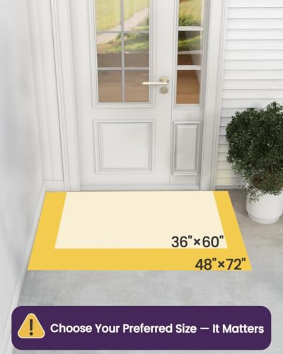 Diamond Brown Rubber Entry Doormat 36x60 for Front Door - Weatherproof