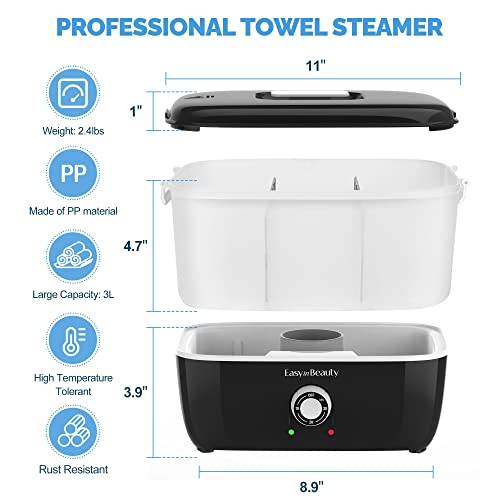 EASYINBEAUTY 5L Hot Towel Warmer for Facials – Rapid Heating Spa Towel Steamer