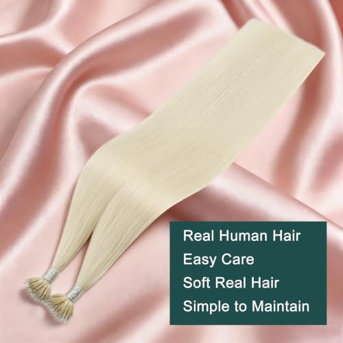 Nano Ring Hair Extensions Blonde Natural Texture 14in-50S Variation 2.1#1000