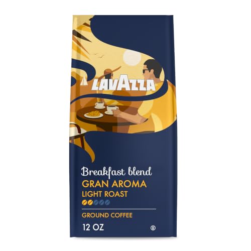 Lavazza Costiera Gran Aroma Ground Coffee 12oz Pack of 6 - Light Roast, Arabica, Drip Brew