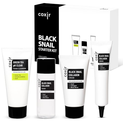 Coxir Black Snail Collagen Starter Kit for Skin Hydration & Firmness