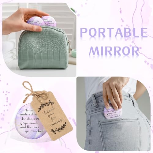 Tradder Purple and Pink Inspirational Compact Mirrors Set – 50 Pieces