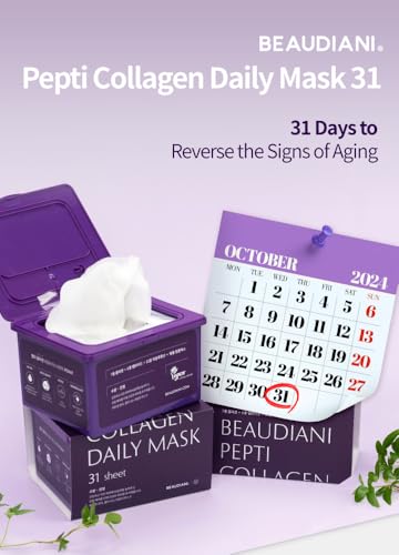 Hydrating & Firming Collagen Sheet Mask - 31 Count Facial Masks for All Skin Types